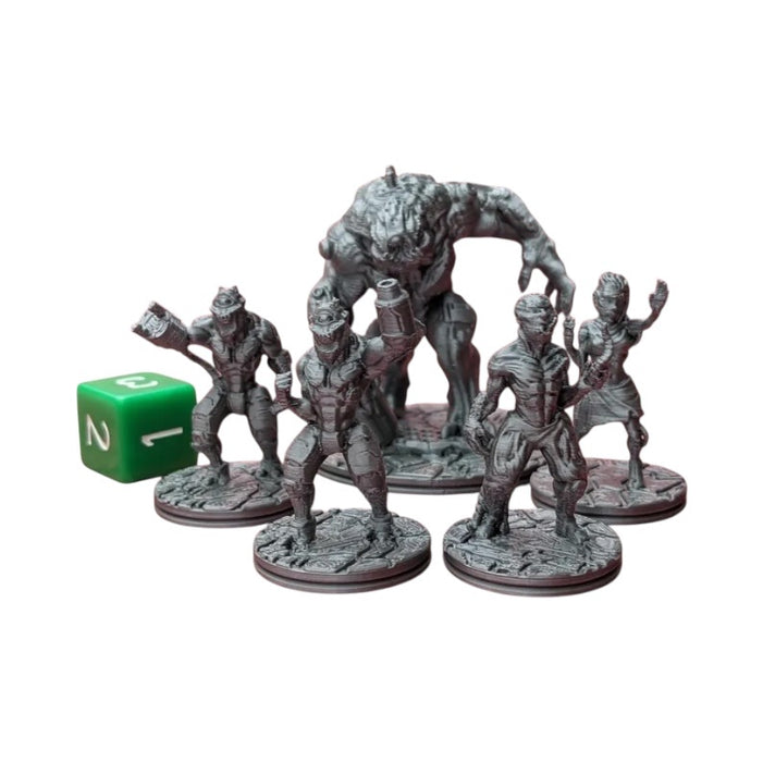 Alien Hive Mutants (Set of 5), Cyberpunk Warhammer Starfinder Sci Fi Miniature Mini