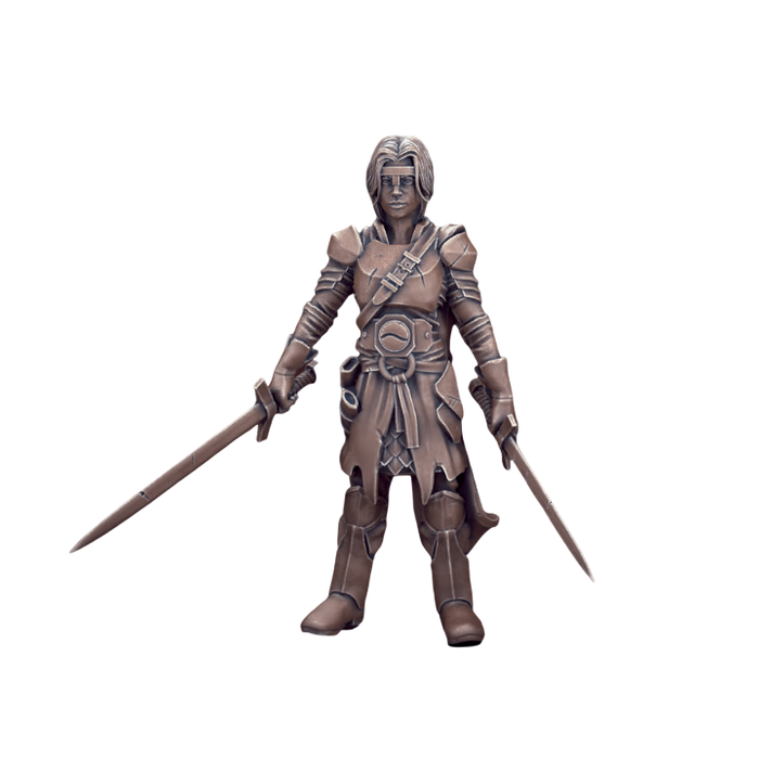 Human Female Fighter, 12k Resin Dungeons and Dragons DnD Miniatures D&D Mini 32mm Lot