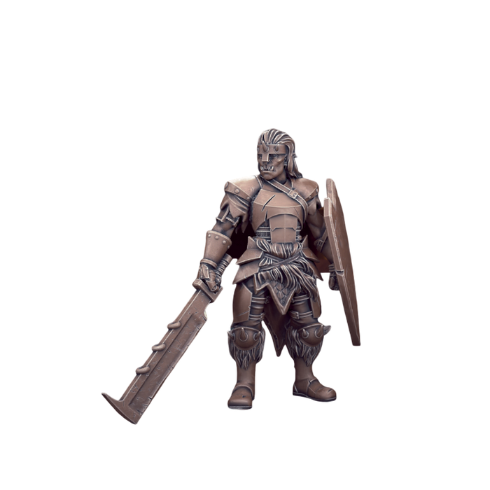 Orc Female Fighter, 12k Resin Dungeons and Dragons DnD Miniatures D&D Mini 32mm Lot