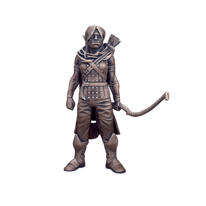 Orc Ranger Female, 12k Resin Dungeons and Dragons DnD Miniatures D&D Mini 32mm Lot