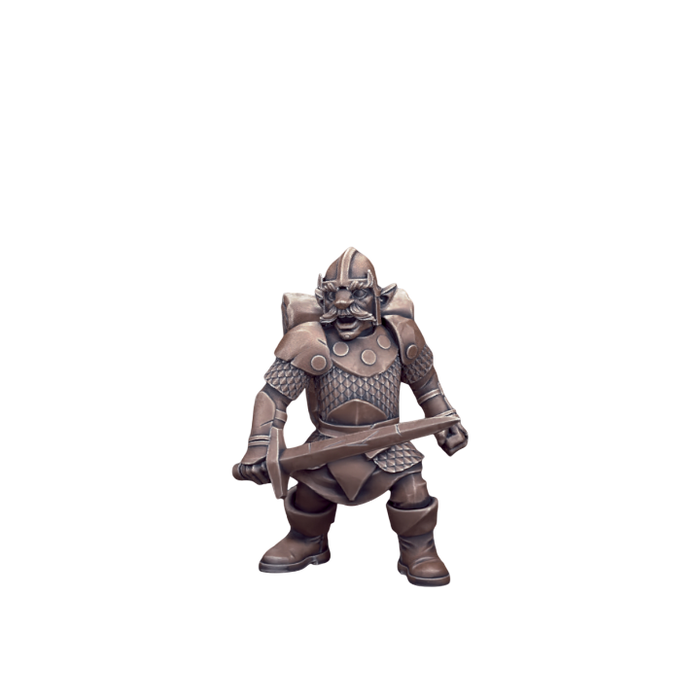 Gnome Male Fighter, 12k Resin Dungeons and Dragons DnD Miniatures D&D Mini 32mm Lot