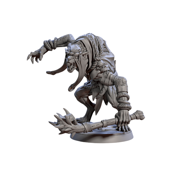 Sandfang Ratkin Brute, 12k Resin Dungeons and Dragons DnD Miniatures D&D Mini 32mm Lot