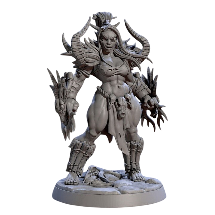 Vesdra Blackcrag Shaman Orc, 12k Resin Dungeons and Dragons Miniatures DnD D&D Mini 32mm Lot