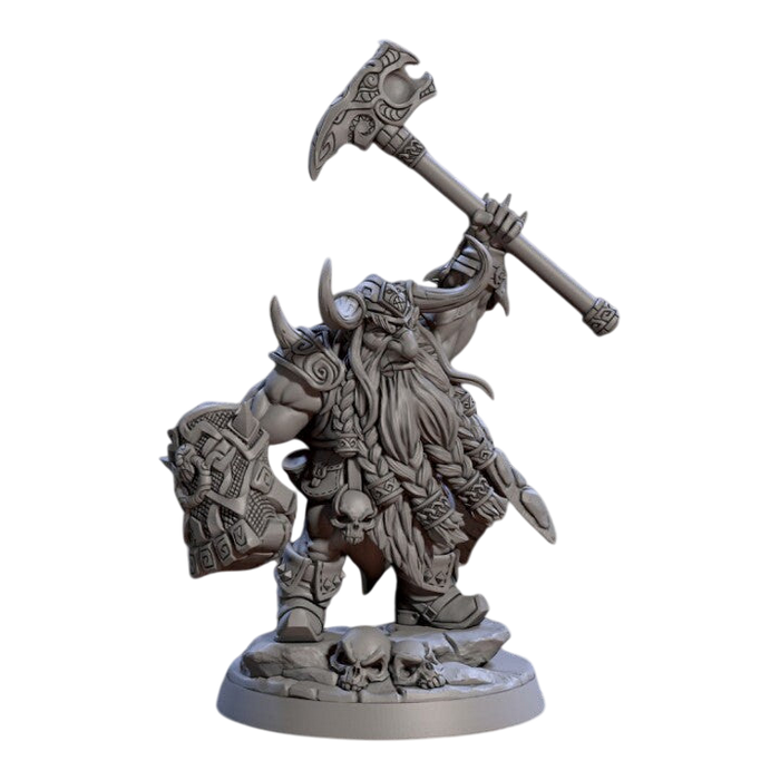 Durnir Berserker Lord, 12k Resin Dungeons and Dragons Miniatures DnD D&D Mini 32mm Lot