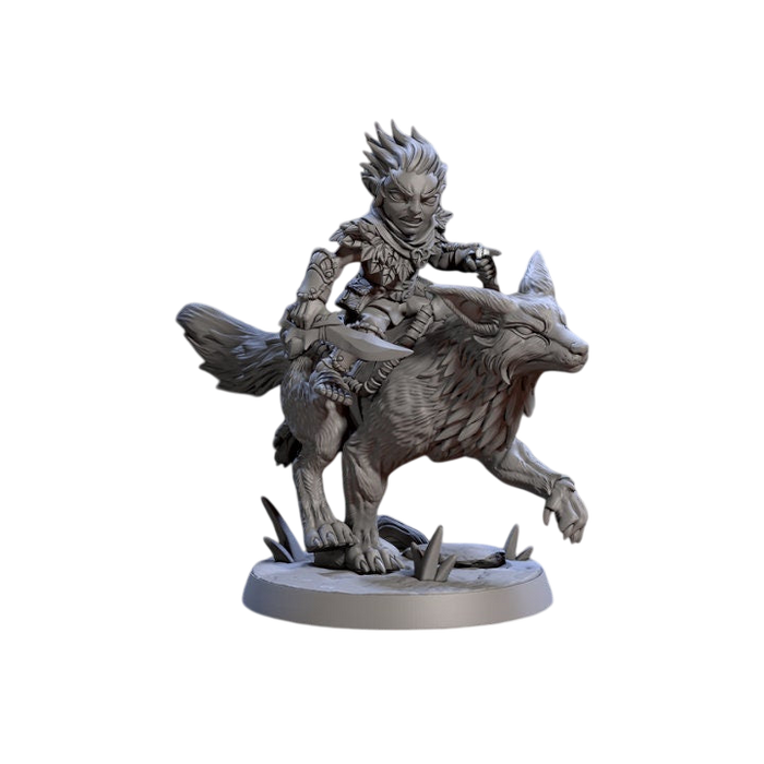 Lurikeen Fox Rider A, 12k Resin Dungeons and Dragons Miniatures DnD D&D Mini 32mm Lot