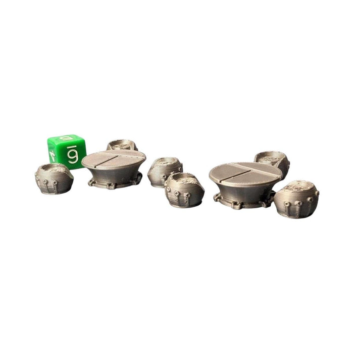Round Tables, Cyberpunk Warhammer Starfinder Sci Fi Scatter Terrain Mini