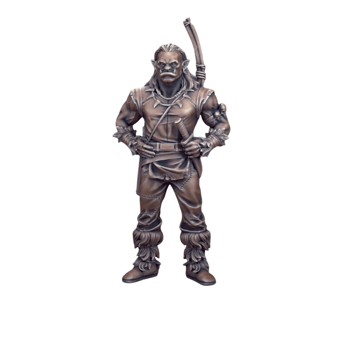 Orc Ranger Male, 12k Resin Dungeons and Dragons DnD Miniatures D&D Mini 32mm Lot
