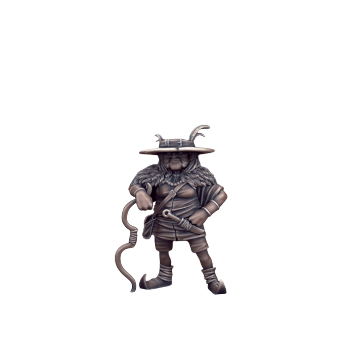Gnome Ranger Female, 12k Resin Dungeons and Dragons DnD Miniatures D&D Mini 32mm Lot