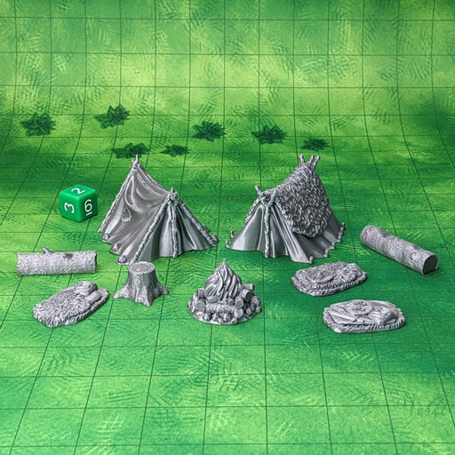 Adventurer's Camp Site, Dungeons and Dragons DnD Scatter Terrain 32mm Lot