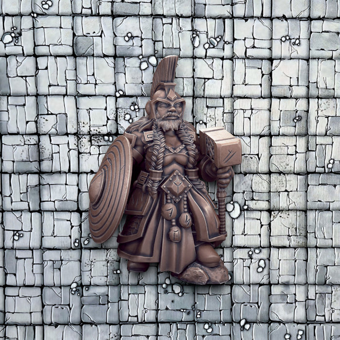 Bearded Dwarf Female 6, 12k Resin Dungeons and Dragons DnD Miniatures D&D Mini 32mm Lot