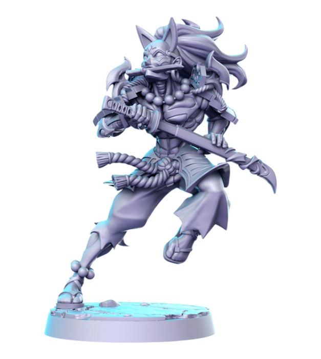 Oni Samurai, 14k Resin Dungeons and Dragons DnD Miniatures D&D Mini