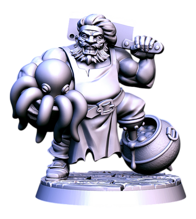 Badolff, 14k Resin Dungeons and Dragons DnD Miniatures D&D Mini 32mm