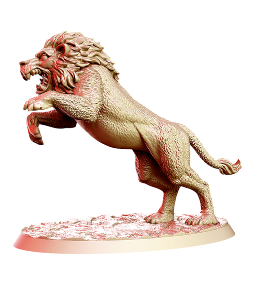 Raios Lion, 14k Resin Dungeons and Dragons DnD Miniatures D&D Mini 32mm