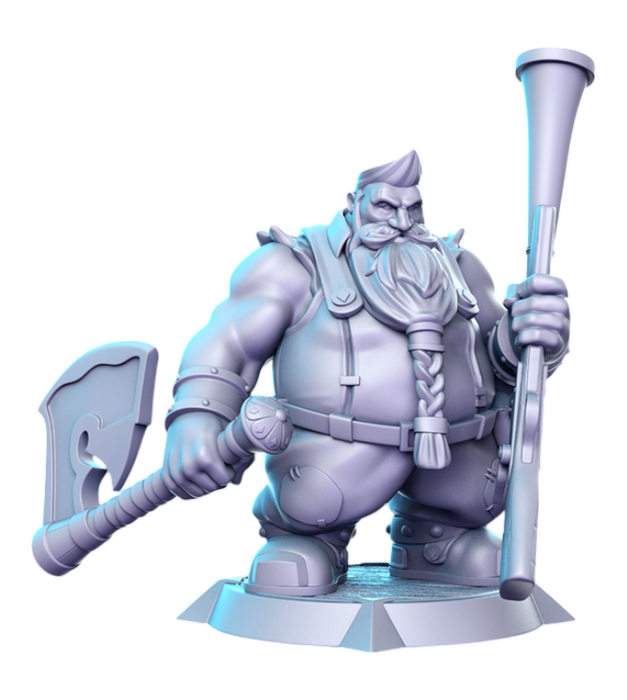 Guldram, 14k Resin Dungeons and Dragons DnD Miniatures D&D Mini