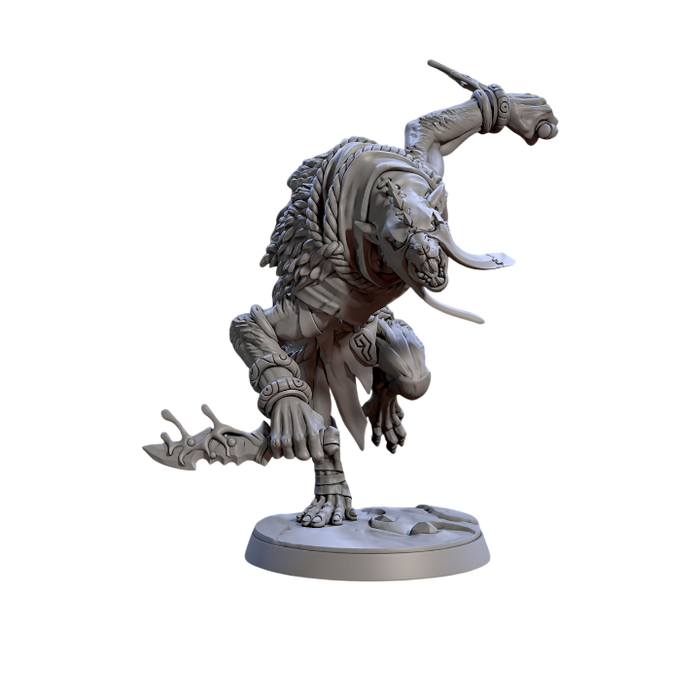 Sandfang Ratkin Brute, 12k Resin Dungeons and Dragons DnD Miniatures D&D Mini 32mm Lot