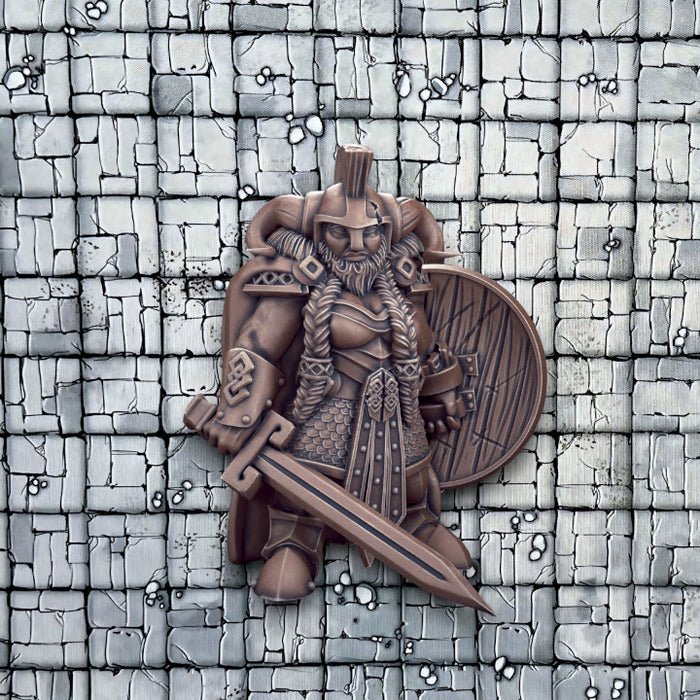 Bearded Dwarf Female 3, 12k Resin Dungeons and Dragons DnD Miniatures D&D Mini 32mm Lot