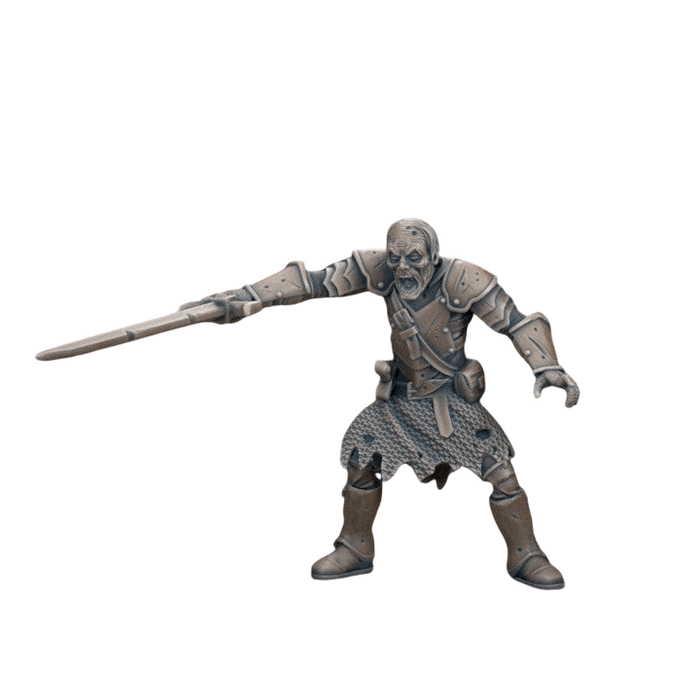 Zombie Warrior, 12k Resin Dungeons and Dragons DnD Miniatures D&D Mini 32mm Lot