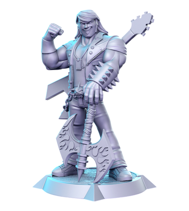 Eddie Rigs Brutal Legend, 14k Resin Dungeons and Dragons DnD Miniatures D&D Mini