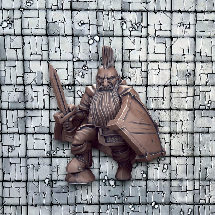 Dwarf Male 7, 12k Resin Dungeons and Dragons DnD Miniatures D&D Mini 32mm Lot