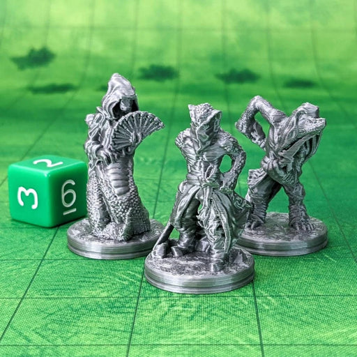 Yuan-Ti Snakefolk People (Set of 3), Dungeons and Dragons Miniatures DnD D&D Mini 32mm Lot