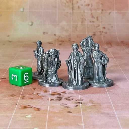 Arabian Villagers (Set of 5), Dungeons and Dragons Miniatures DnD D&D Mini 32mm Lot