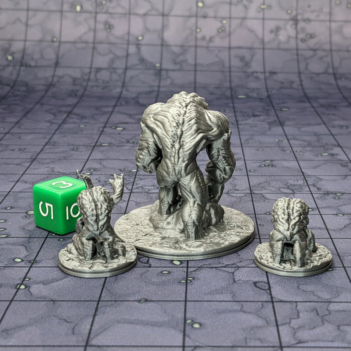 Brain Flesh Golem and Devourers (Set of 3), Dungeons and Dragons Miniatures DnD D&D Mini 32mm Lot