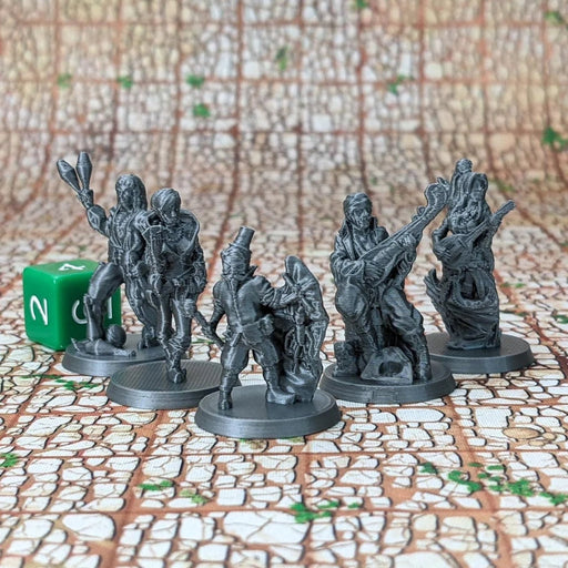 Crimson Troupe (Set of 5), Dungeons and Dragons Miniatures DnD D&D Mini 32mm Lot