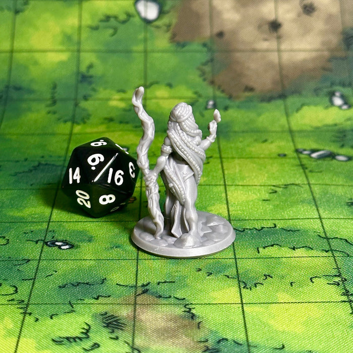 Druid Female 01, 12k Resin Dungeons and Dragons Miniatures DnD D&D Mini 32mm Lot