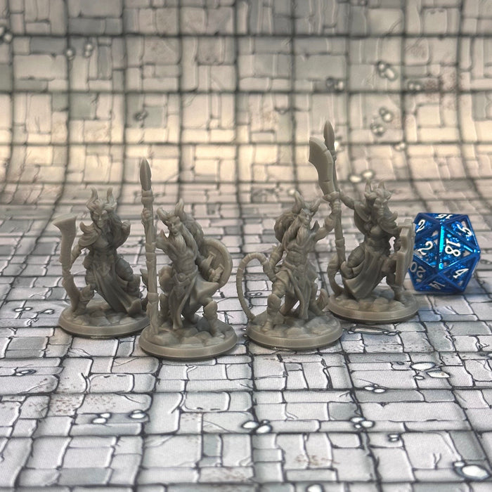 Demonkin Warband (Set of 4), 12k Resin Dungeons and Dragons Miniatures DnD D&D Mini 32mm Lot