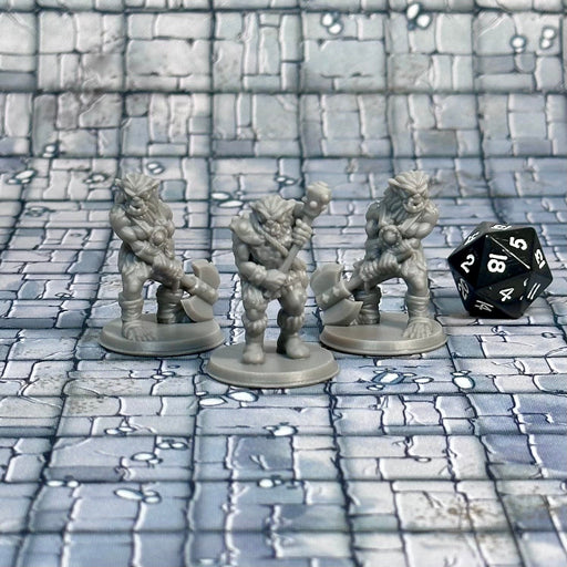 Bugbear Warriors (Set of 3), 12k Resin Dungeons and Dragons Miniatures DnD D&D Mini 32mm Lot