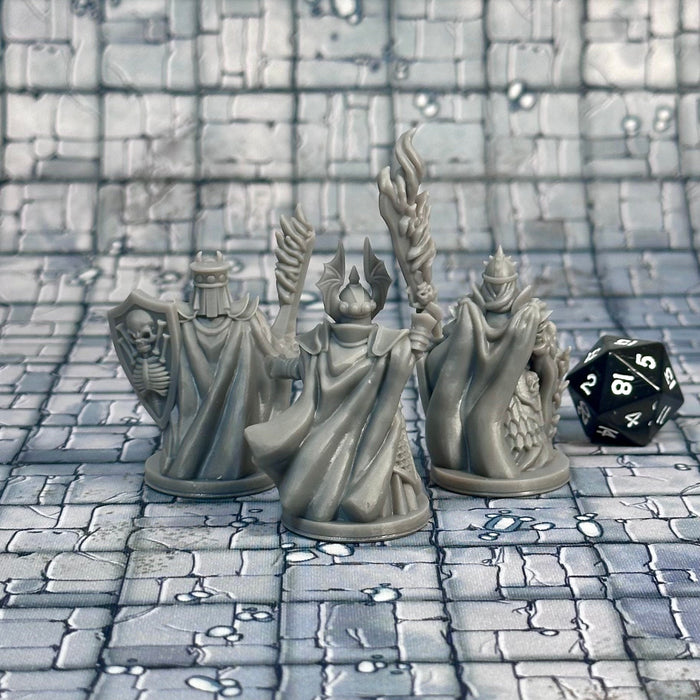 Death Knights (Set of 3), 12k Resin Dungeons and Dragons Miniatures DnD D&D Mini 32mm Lot