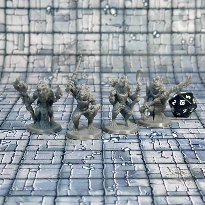 Gnoll Raiders (Set of 4), 12k Resin Dungeons and Dragons Miniatures DnD D&D Mini 32mm Lot