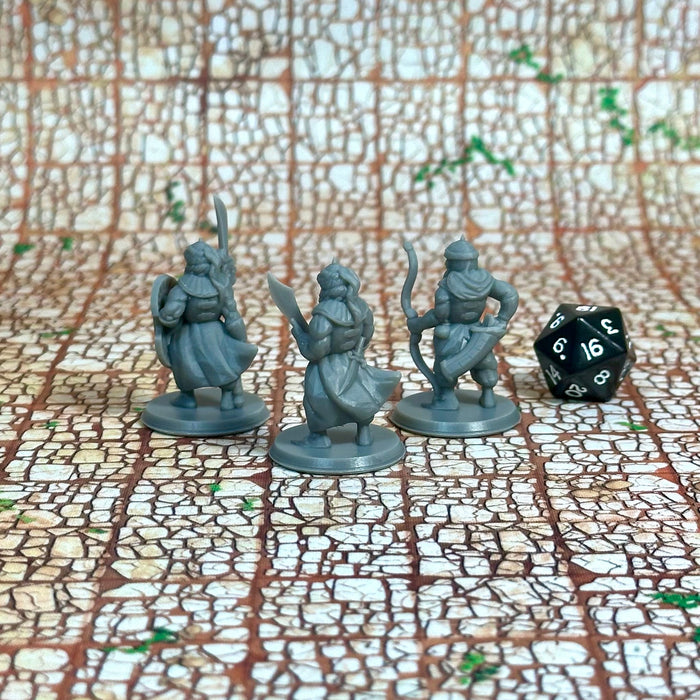 Arabian Guards (Set of 3), 12k Resin Dungeons and Dragons Miniatures DnD D&D Mini 32mm Lot