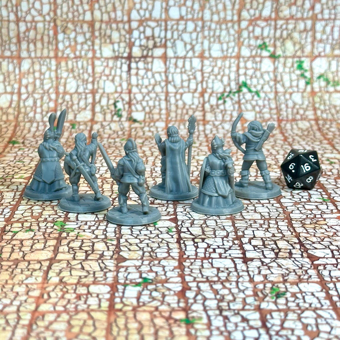 Elven Army (Set of 6), 12k Resin Dungeons and Dragons Miniatures DnD D&D Mini 32mm Lot