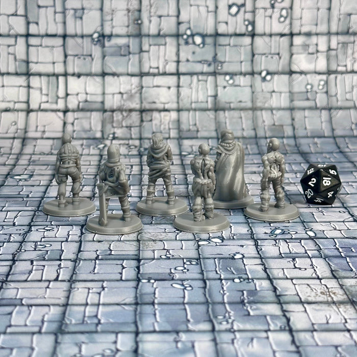 Zombie Horde (Set of 6), 12k Resin Dungeons and Dragons Miniatures DnD D&D Mini 32mm Lot