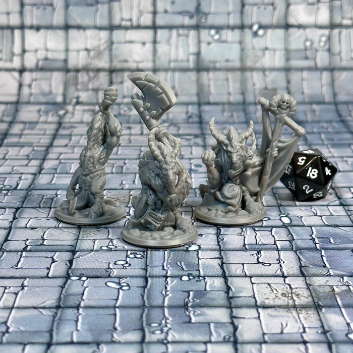 Goatman Warriors (Set of 3), 12k Resin Dungeons and Dragons Miniatures DnD D&D Mini 32mm Lot