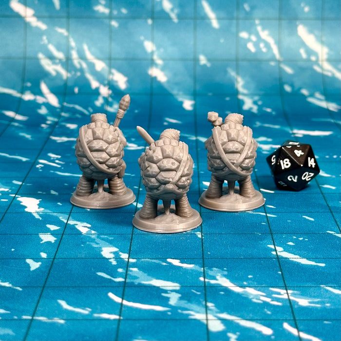 Turdle Fighters (Set of 3), 12k Resin Dungeons and Dragons Miniatures DnD D&D Mini 32mm Lot