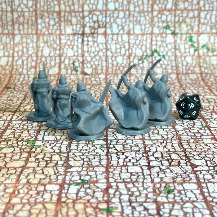 Townsfolke Military (Set of 5), 12k Resin Dungeons and Dragons Miniatures DnD D&D Mini 32mm Lot