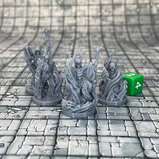 Arcane Skeletons (Set of 4), PLA Dungeons and Dragons Miniatures DnD D&D Mini 32mm Lot