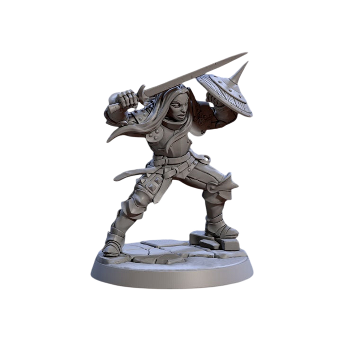 Vanguard Fighters D, 12k Resin Dungeons and Dragons Miniatures DnD D&D Mini 32mm Lot