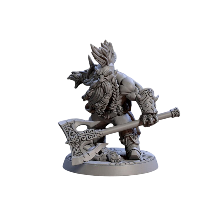 Goldvein Dwarf Berserker C, 12k Resin Dungeons and Dragons Miniatures DnD D&D Mini 32mm Lot