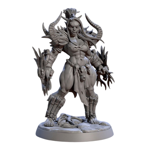 Vesdra Blackcrag Shaman Orc, 12k Resin Dungeons and Dragons Miniatures DnD D&D Mini 32mm Lot