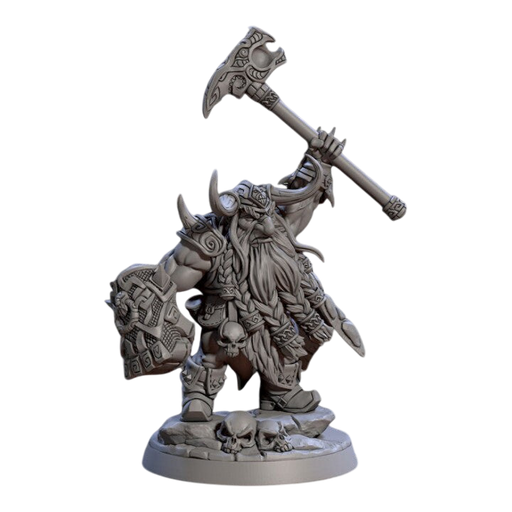 Durnir Berserker Lord, 12k Resin Dungeons and Dragons Miniatures DnD D&D Mini 32mm Lot