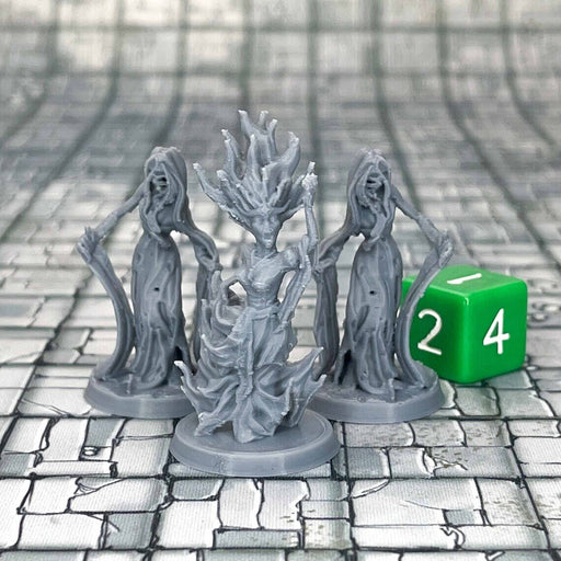 Banshee and Ghosts (Set of 3), PLA Dungeons and Dragons Miniatures DnD D&D Mini 32mm Lot