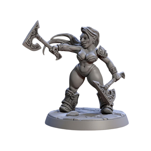 Lok Badar Runa Pinup, 12k Resin Dungeons and Dragons Miniatures DnD D&D Mini 32mm Lot