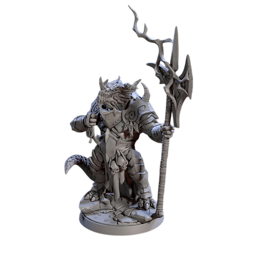 Draconian Commander Drakvarr, 12k Resin Dungeons and Dragons Miniatures DnD D&D Mini 32mm Lot