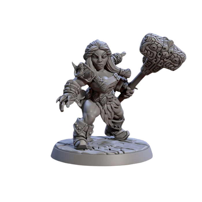 Goldvein Dwarf Berserker F, 12k Resin Dungeons and Dragons Miniatures DnD D&D Mini 32mm Lot