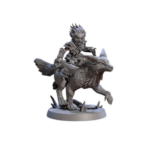 Lurikeen Fox Rider A, 12k Resin Dungeons and Dragons Miniatures DnD D&D Mini 32mm Lot