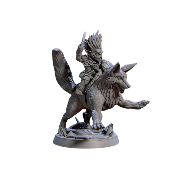 Lurikeen Fox Rider B, 12k Resin Dungeons and Dragons Miniatures DnD D&D Mini 32mm Lot