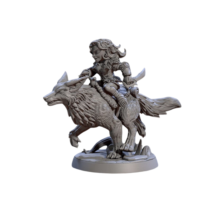 Lurikeen Fox Rider D, 12k Resin Dungeons and Dragons Miniatures DnD D&D Mini 32mm Lot